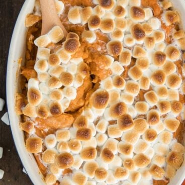 Social media image of sweet potato casserole