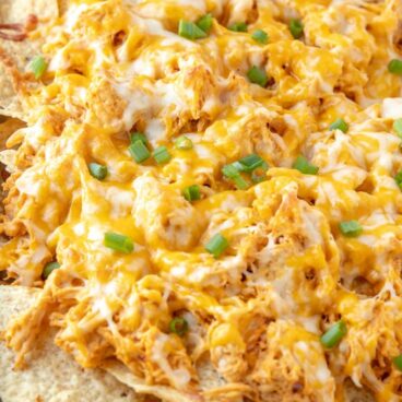 A plate of Buffalo Chicken Nachos