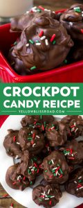 Crockpot Candy is the perfect easy holiday recipe. It's creamy, chocolatey and filled with crunchy peanuts for a salty-sweet treat. Made in the slow cooker with only 4 ingredients!
