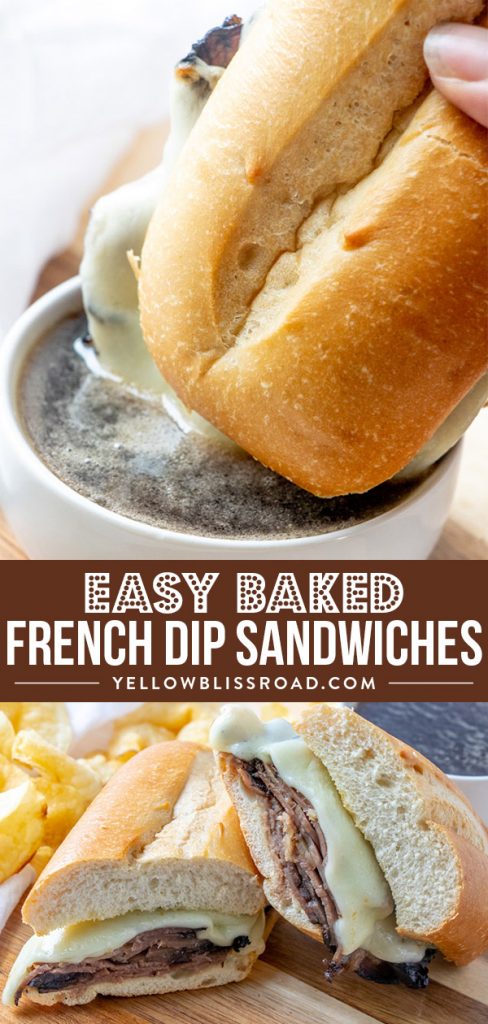 Easy Baked French Dip Sandwich Recipe | YellowBlissRoad.com