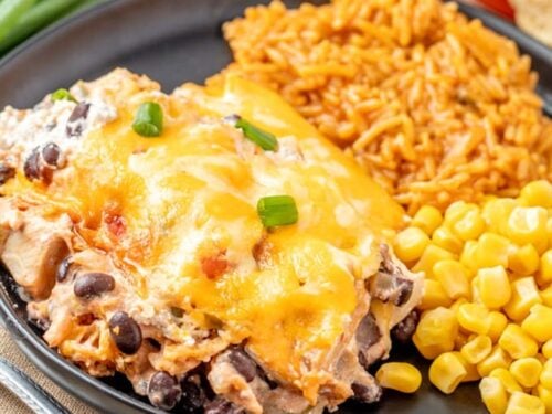 Healthy Mexican Casserole with Roasted Corn and Peppers Recipe