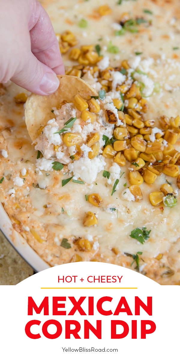 Hot Mexican Corn Dip (Street Corn Dip) | YellowBlissRoad.com