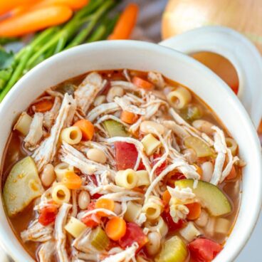 A bowl of Minestrone Soup