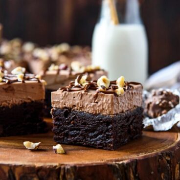 Nutella brownies on a table