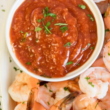 Social media image of Shrimp and cocktail sauce