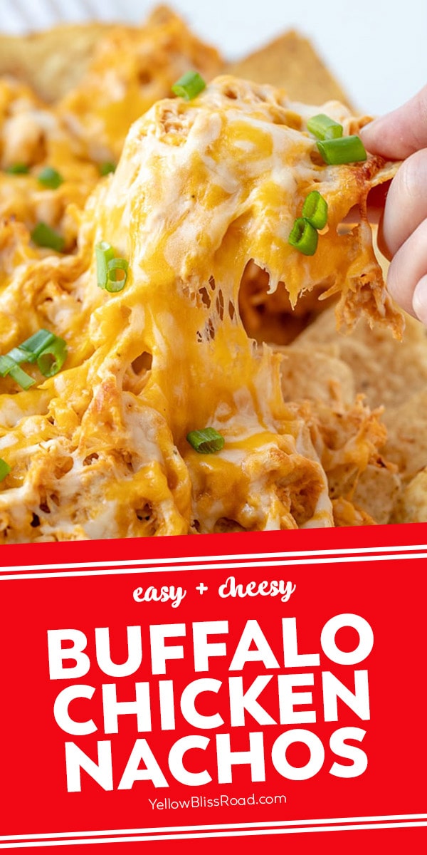 Easy Buffalo Chicken Nachos Recipes | YellowBlissRoad.com