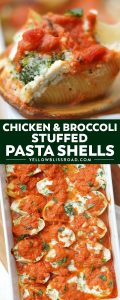 These delicious Chicken and Broccoli Stuffed Shells are an impressively simple comfort food recipe! If you love stuffed pasta recipes, then you will love this hearty variation!