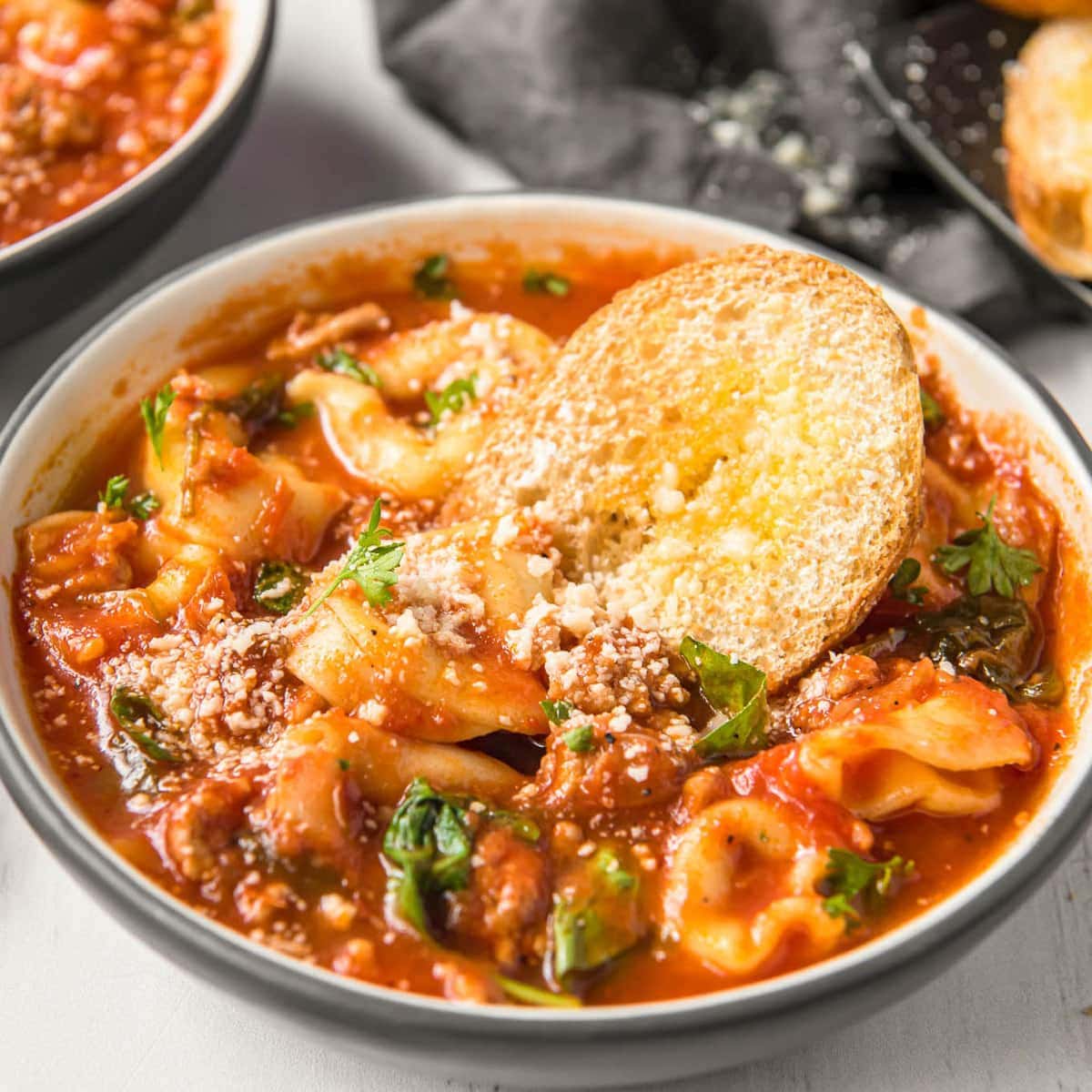 Instant Pot Mini - Tortellini Soup - Simply Happy Foodie