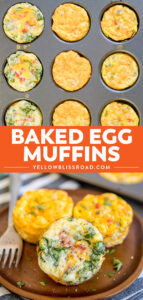 Easy Egg Muffins (Baked Egg Muffin Cups) | YellowBlissRoad.com