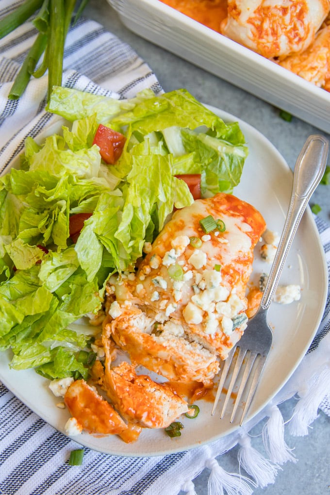 buffalo baked chicken on a plate