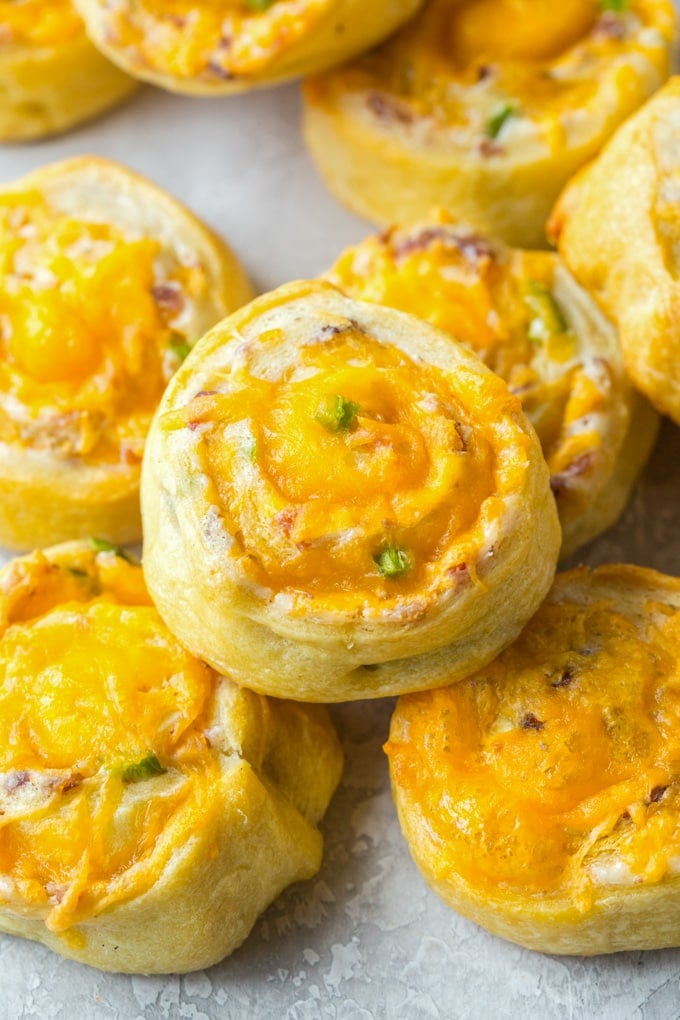 A stack of Jalapeno Popper Pinwheels