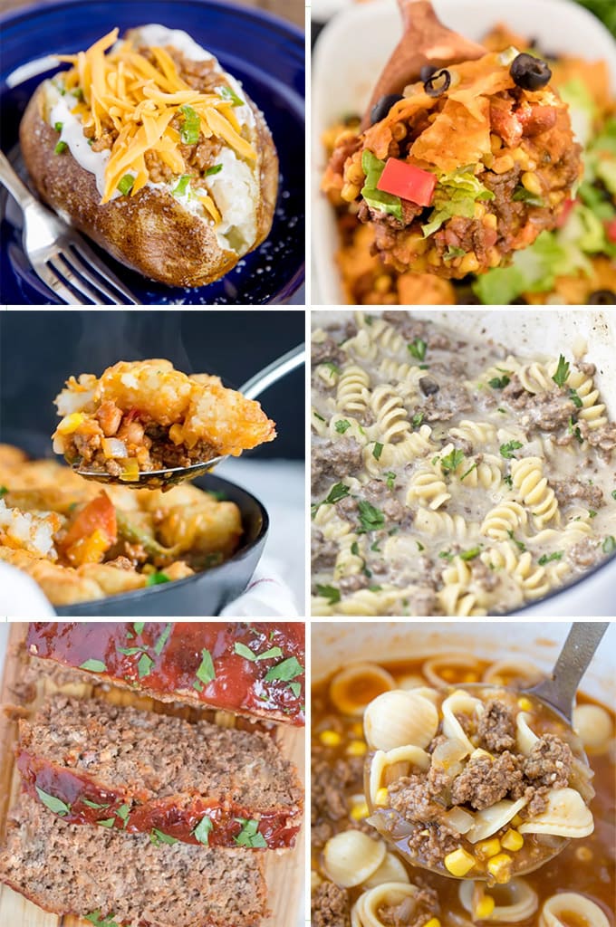 27 Easy Ground Beef recipes in a collage