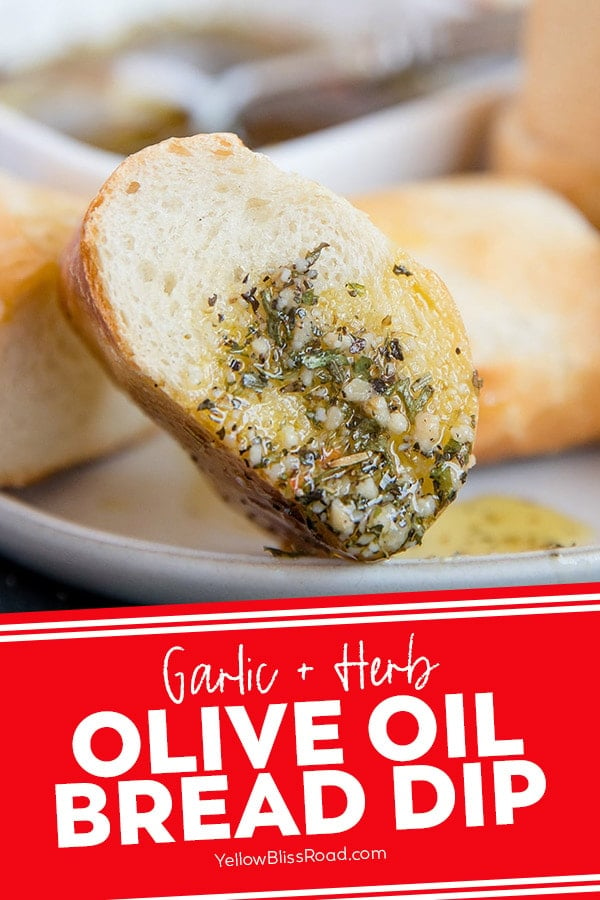 Garlic and Herb Bread Dipping Oil - The Chunky Chef