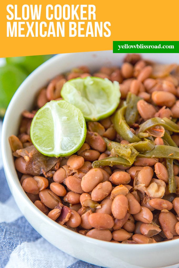 Mexican Beans (Slow Cooker Pinto Beans)