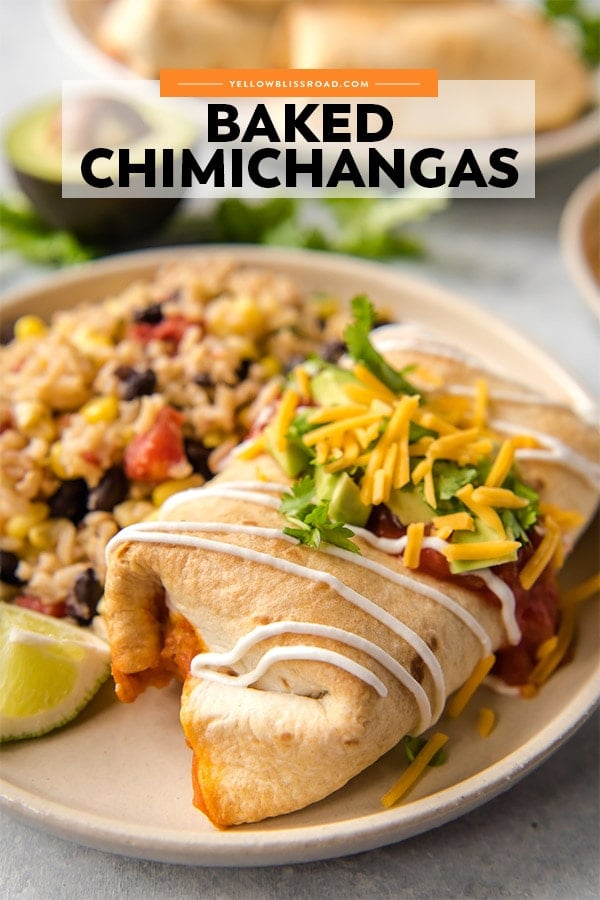 Baked Chicken Chimichangas, Recipe