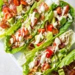 Plate of Chicken Club Lettuce Wraps