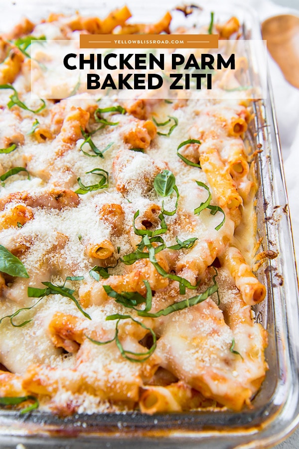Chicken Parmesan Baked Ziti Easy Weeknight Meal