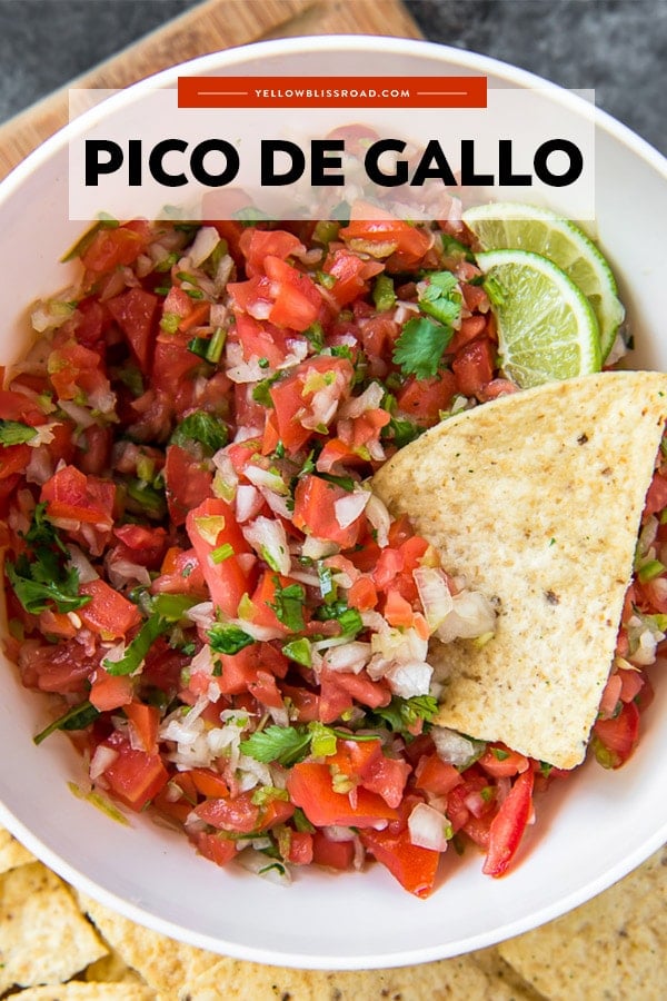 Homemade Pico de Gallo Recipe | YellowBlissRoad.com