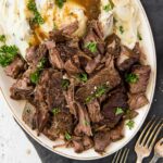 Social media image of Short Ribs with mashed potatoes