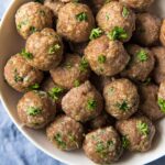 Plate full of meatballs