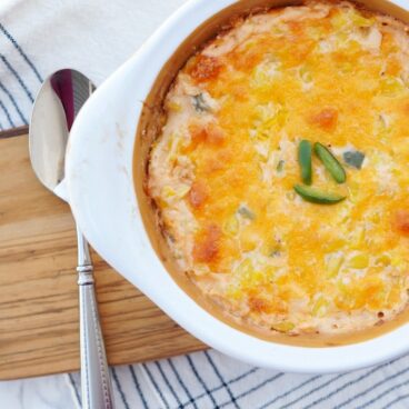 Cheddar Corn Casserole with Jalapenos