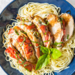 Social media image of chicken parmesan and pasta