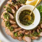 Social media image of Pork Tenderloin and chimichurri