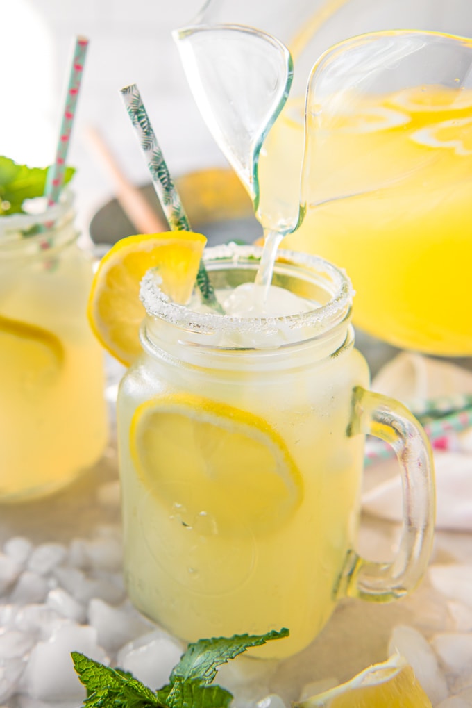 A glass of Lemonade on table