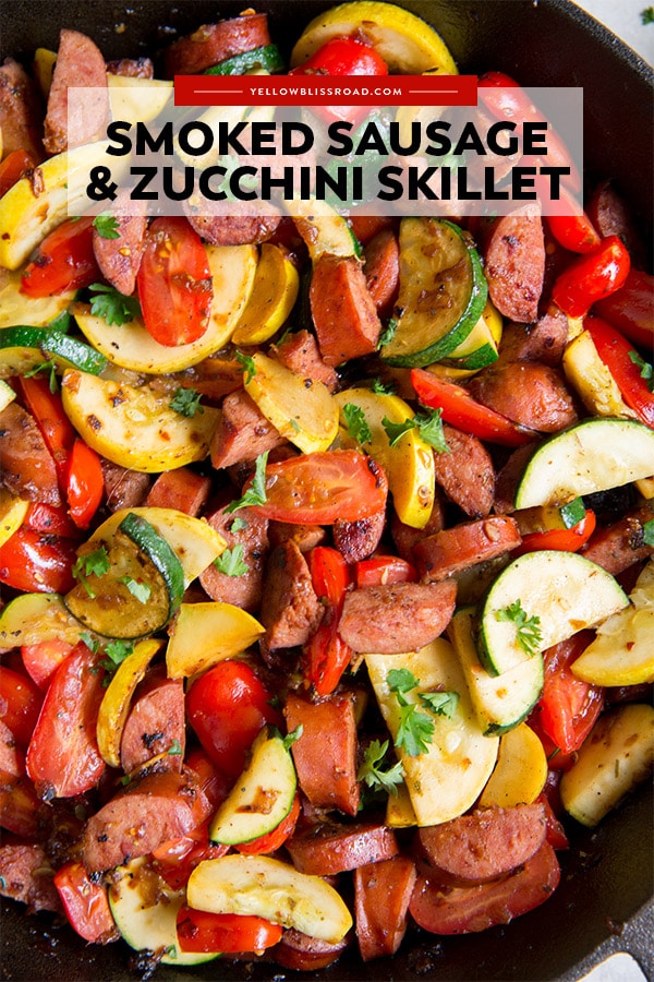 Easy Smoked Sausage And Zucchini Skillet Yellowblissroad Com