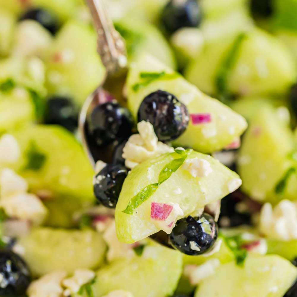 Social media image of Blueberry Cucumber Salad