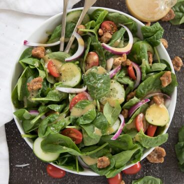 A bowl of Spinach Salad