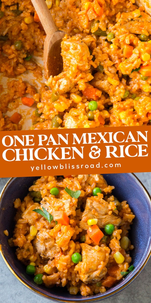 One Pot Mexican Chicken and Rice | yellowblissroad.com