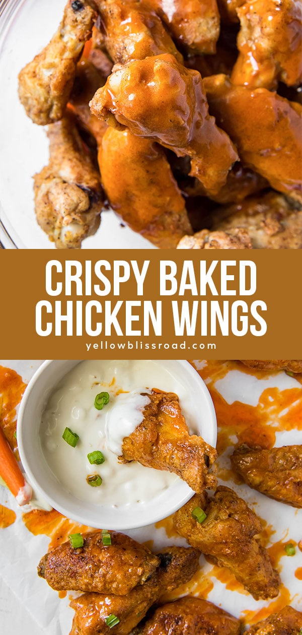Crispy Baked Chicken Wings | YellowBlissRoad.com