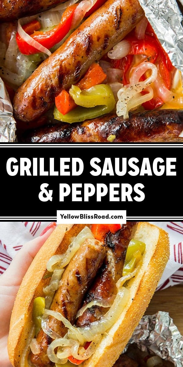 Foil Packet Cheesy Sausage and Peppers - Skinnytaste