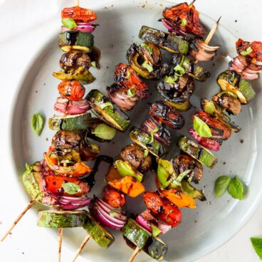 Social media image vegetable kabobs