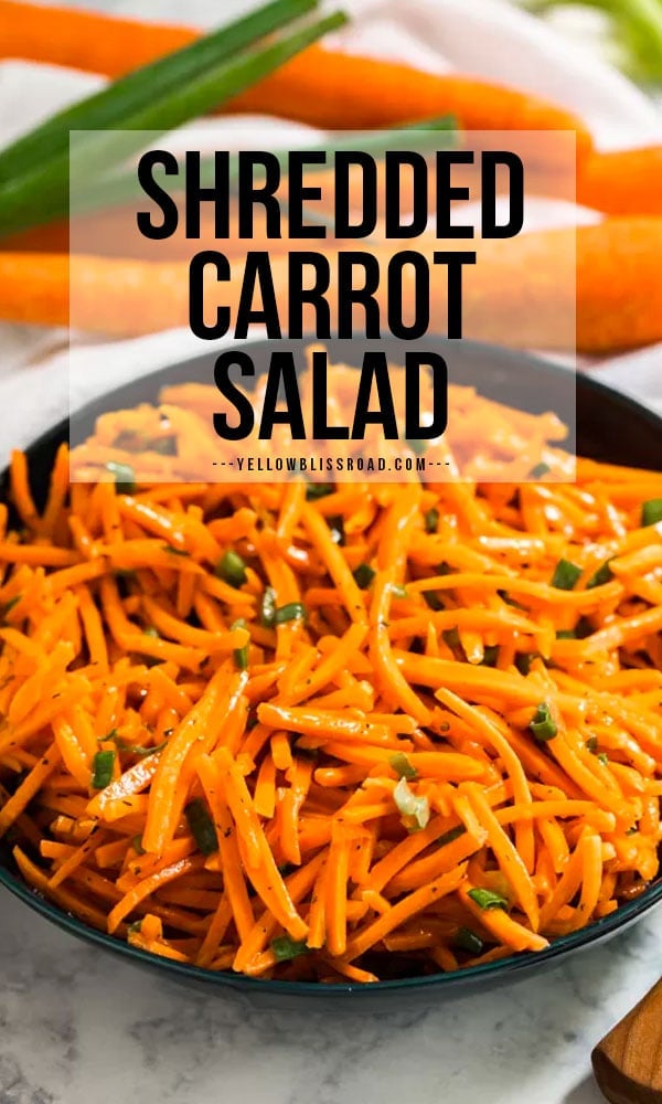 Shredded Carrot Salad pinterest friendly image