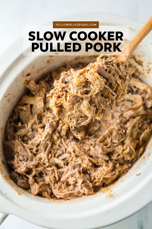 Slow Cooker pulled pork pinterest friendly image