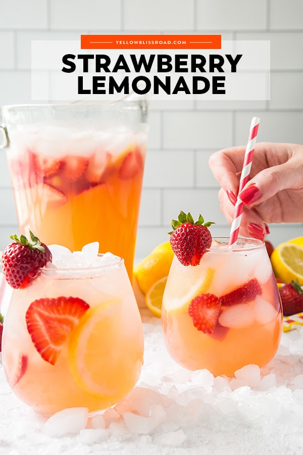 Strawberry Lemonade pinterest friendly image