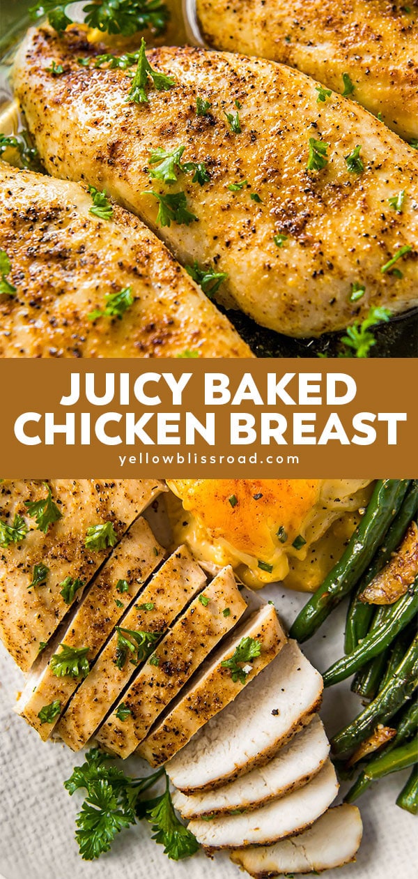 Perfectly Juicy Baked Chicken Breasts | YellowBlissRoad.com