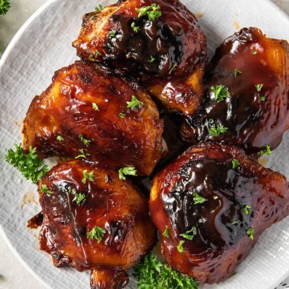 Baked BBQ Chicken Thighs Yellow Bliss Road