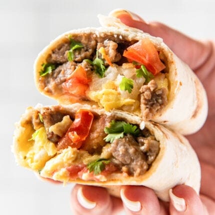 Make Ahead Freezer Breakfast Burritos | YellowBlissRoad.com