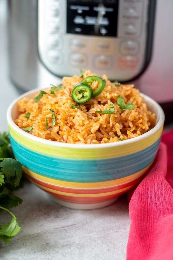 A bowl of Instant Pot Mexican Rice