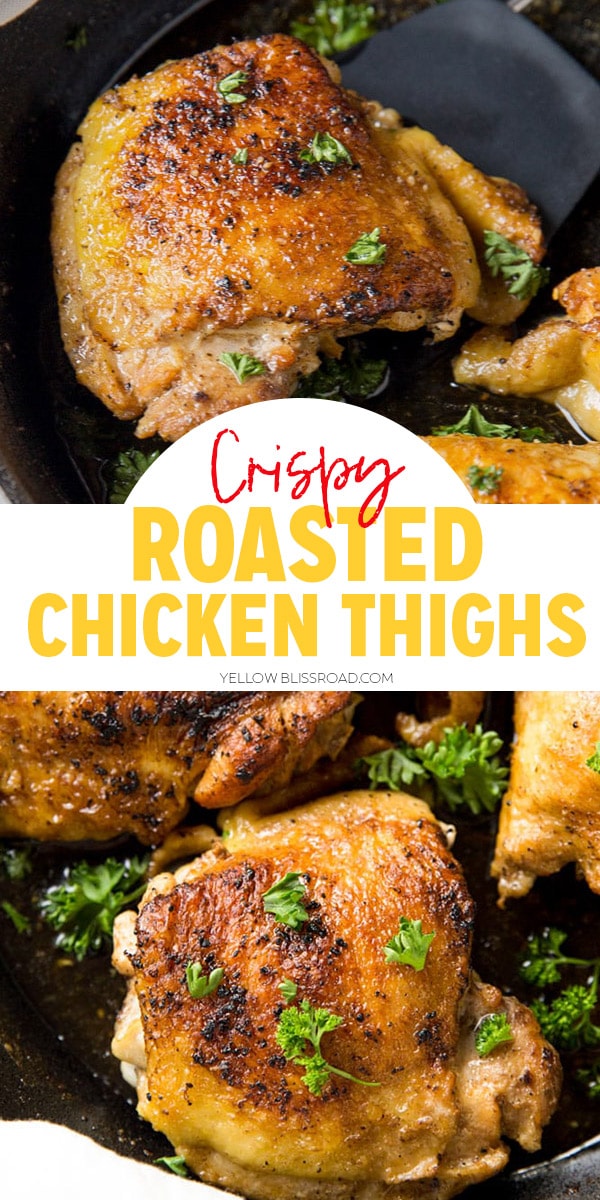Pan Roasted Chicken Thighs | YellowBlissRoad.com