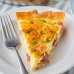 Ham and Cheese Quiche recipe is my go-to for brunch or holiday breakfast with the family. Incredibly easy to make and always a hit at breakfast!
