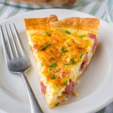 Ham and Cheese Quiche recipe is my go-to for brunch or holiday breakfast with the family. Incredibly easy to make and always a hit at breakfast!