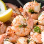 Sauteed shrimp with parsley and lemon