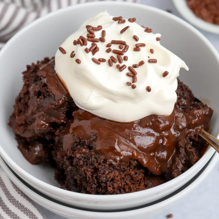 Quick & Easy Chocolate Pudding Cake | YellowBlissRoad.com