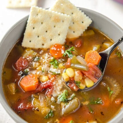 Simple Vegetable Soup Recipe | YellowBlissRoad.com