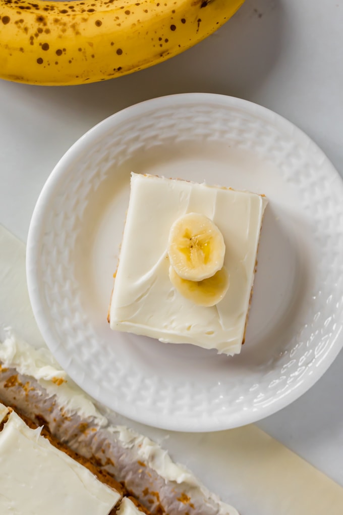 An overhead image of a banana bar.