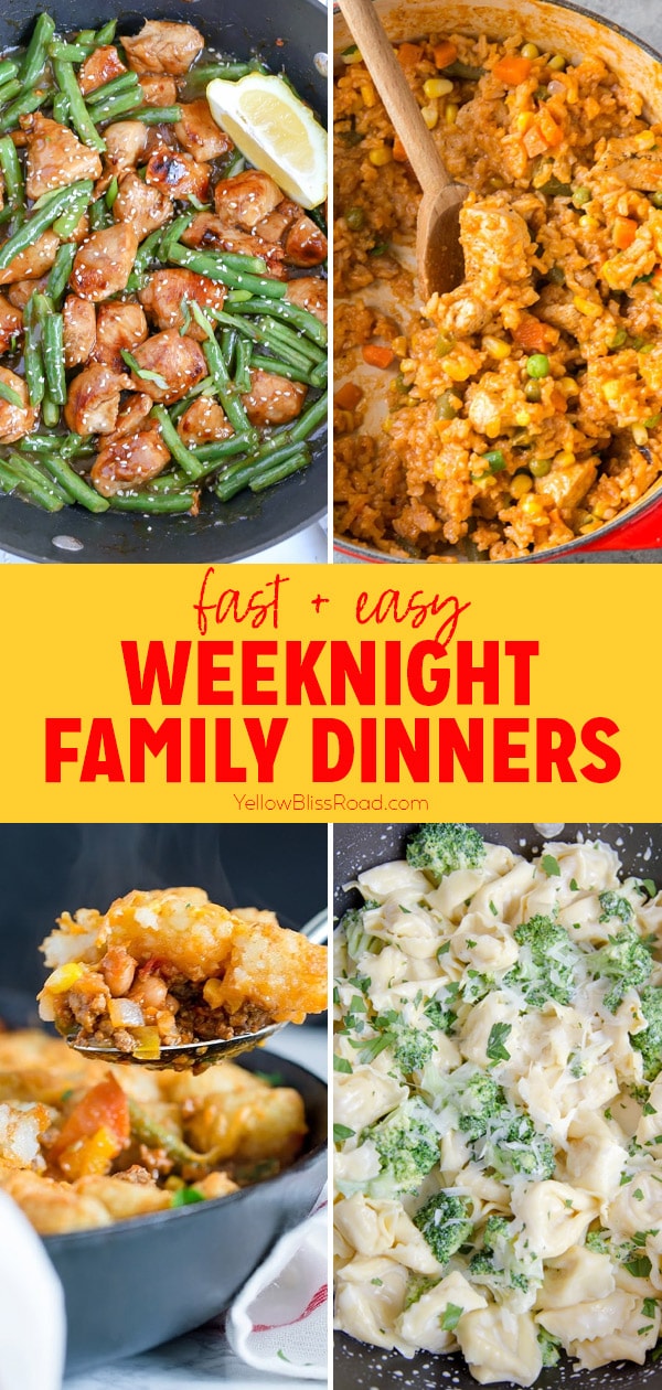 Easy Weeknight Family Dinners | YellowBlissRoad.com